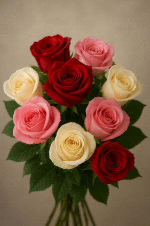 Mazzo di roselline miste